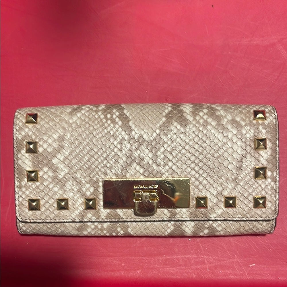 Michael Kors Snake Print Clutch
